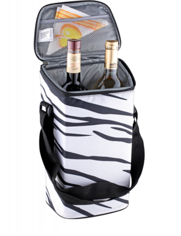 Сумка-холодильник Igloo 2 Bottle Wine Tote 16 (белый, зебра)