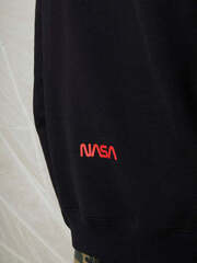 Толстовка Alpha Industries NASA Worm Logo Hoodie (Чёрная)
