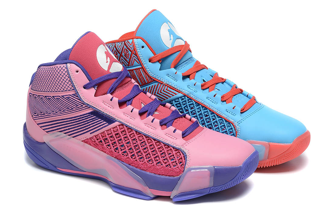 Blue pink jordans best sale