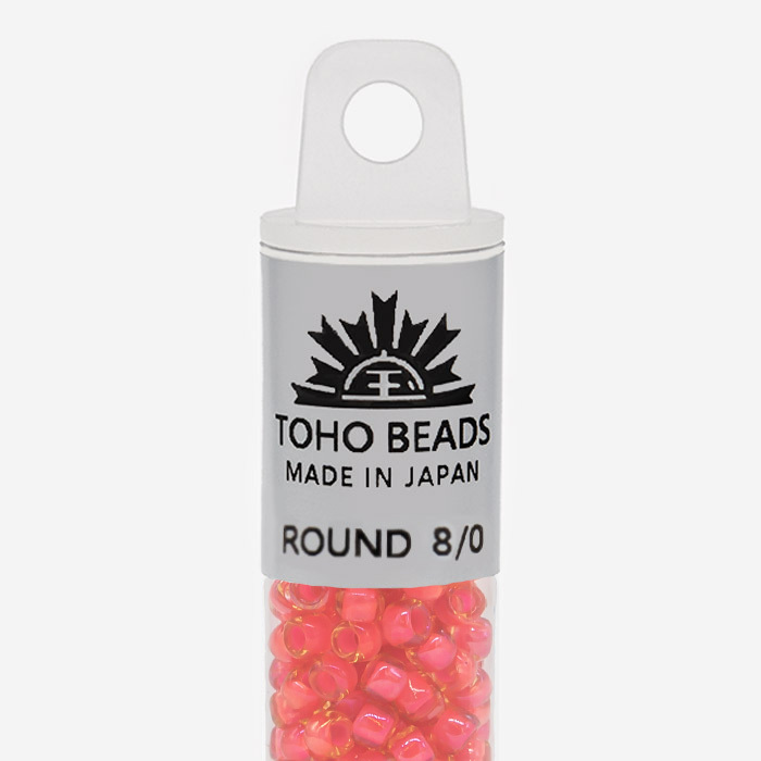 Японский бисер TOHO Round 8/0 (№979), окрашенный изнутри глянцевый