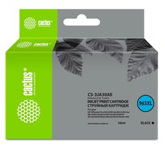 Картридж струйный Cactus CS-3JA30AE 963XL черный (58мл) для HP OfficeJet Pro 9010, 9010e, 9012, 9014, 9015, 9016, 9019
