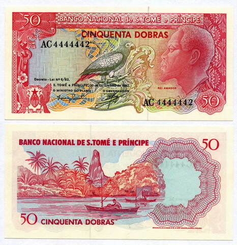 Банкнота Сан-Томе и Принсипи 50 добр 1982 год. UNC