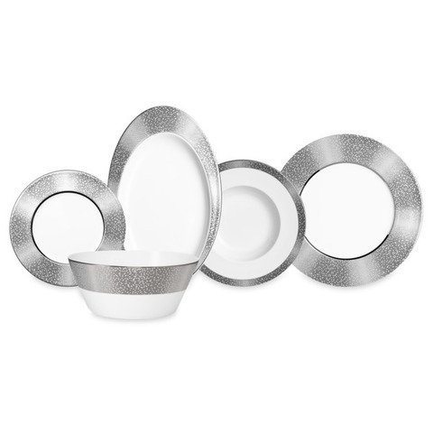 Сервиз столовый 20 предметов на 6 персон Narumi Платиновая пыль