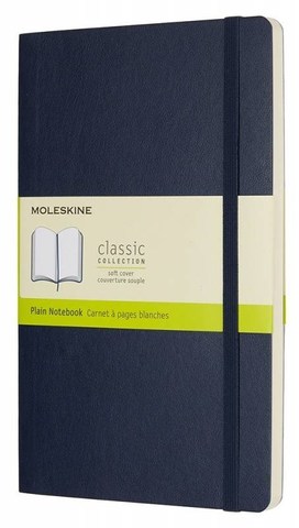 Блокнот Moleskine Classic Soft, цвет синий сапфир, без разлиновки