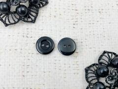 Пуговицы, d 1,25 см, 2 прокола, чёрный