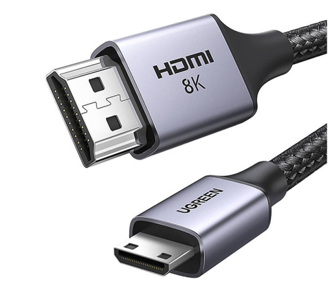 Кабель UGREEN Mini HDMI to HDMI 8K Cable, 2м, черный HD163