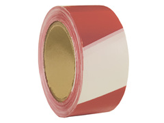 49-7-200 Лента сигнальная оградительная, красно-белая, 50ммх150м, 35мкм (Россия)