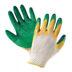 Перчатки хб с двойным латексным обливом