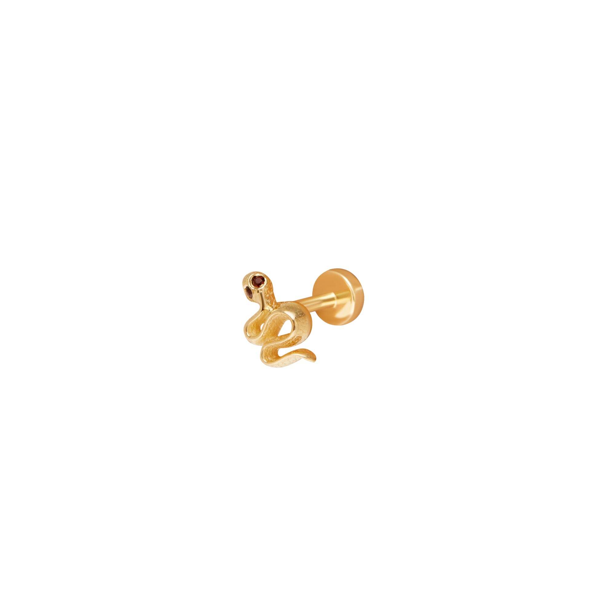 VIVA LA VIKA Лабрет Snake Gold Stud Earring viva la vika лабрет diamond cross stud earring – gold