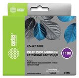 Картридж струйный Cactus CS-LC1100C голубой (16мл) для Brother DCP-385c, 6690cw, MFC-990, 5890, 5895, 6490
