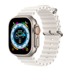 Умные часы Apple Watch Ultra GPS + Cellular, 49mm, Titanium White Ocean Band (Белый)