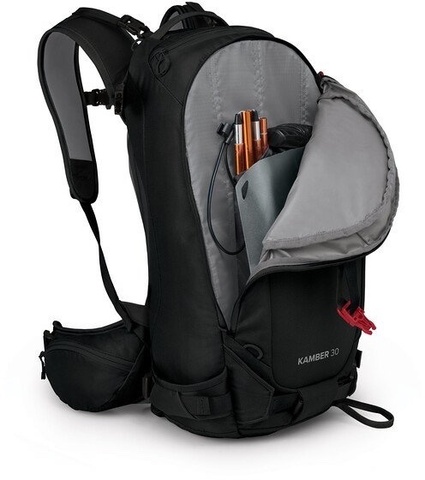 Картинка рюкзак горнолыжный Osprey kamber 30 Black - 3