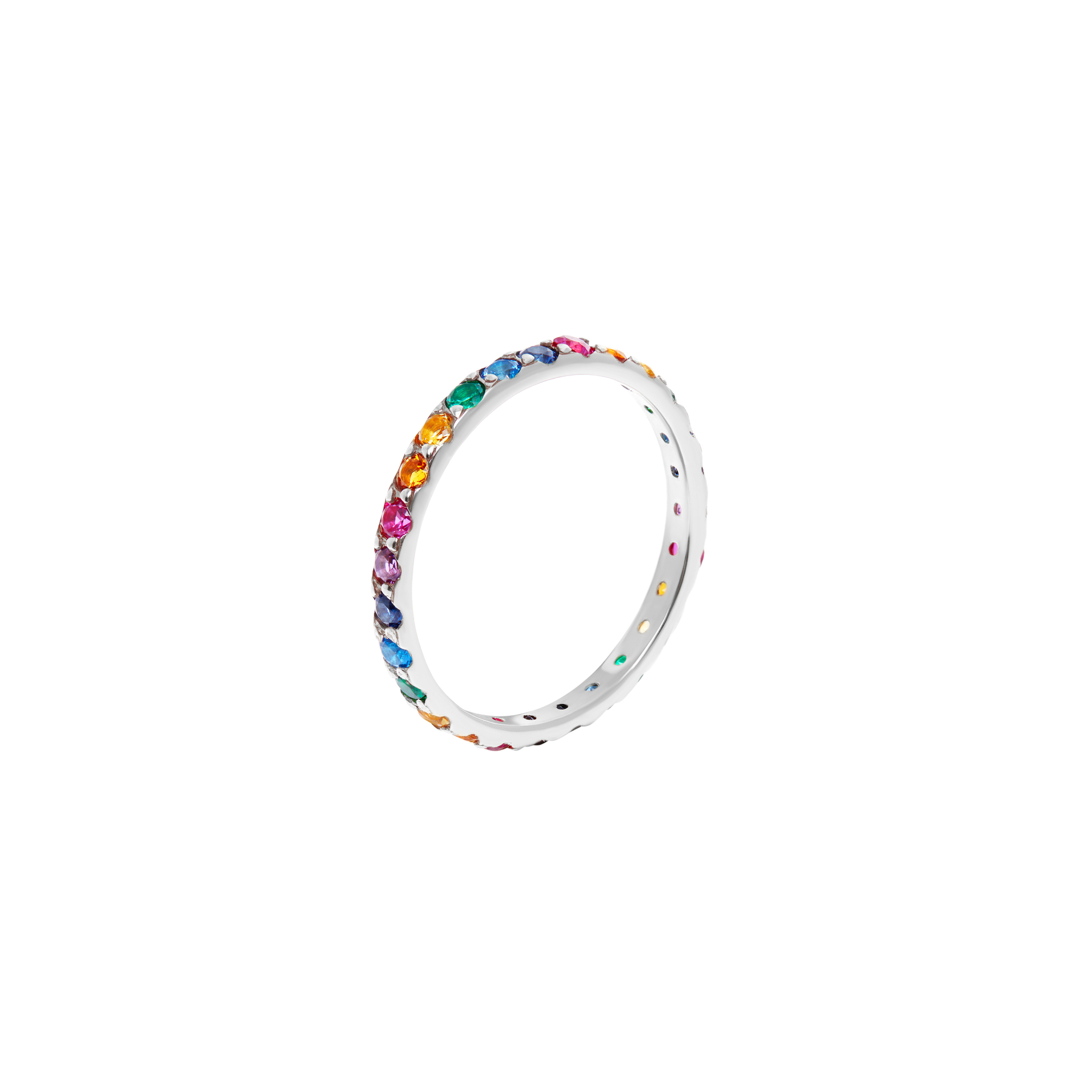 цена VIVA LA VIKA Кольцо Pave Ring – Silver Rainbow