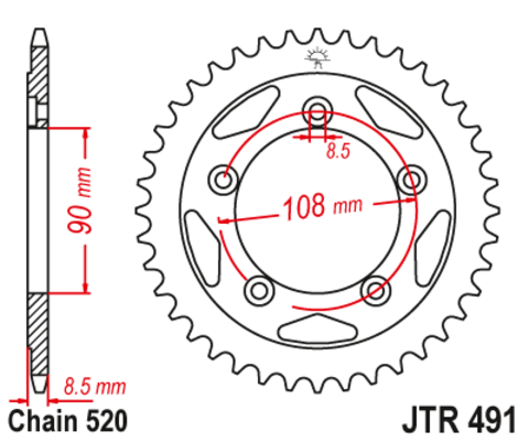 Звезда ведомая JTR491-38