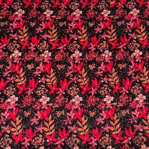 ПРЕДЗАКАЗ, ЦВЕТЫ БАГРЯНОЙ НОЧИ - 100% хлопок