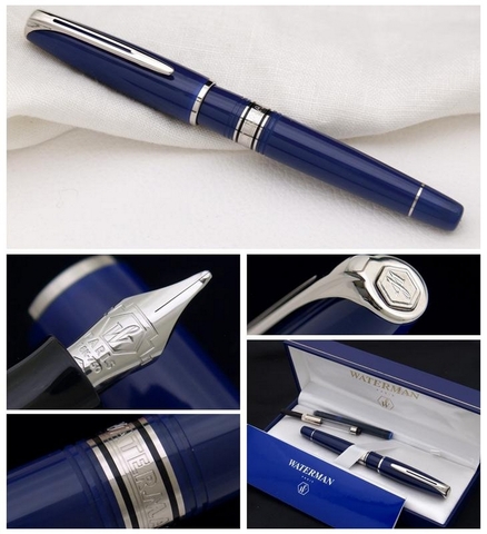 Ручка перьевая Waterman Charleston Navy Blue CT, F (S0701090)