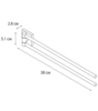 FIXSEN FX-15002A Полотенцедержатель рога 2-ой Fixsen Lux Chrome (FX-15002A)