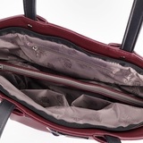 Сумка Саломея 341 гладкий бордо + черный