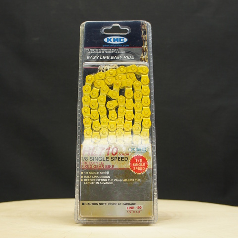 Цепь для велосипеда КМС HL1 (Z-710) 1 скорость 100 звеньев желтая