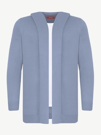 Кардиган с капюшоном из мягкой шерсти