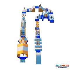 Коммерческий надувной аквапарк на воде «Акула-парк» 38х8х4 м