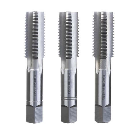 Метчик М16х2,0 (Комплект 3шт) DIN352 HSSE 6h 80мм a=9,0 Ruko 230160E