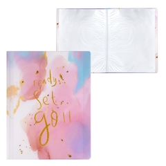 
          Папка с 30 вкладышами Alingar, А4, 310х235 мм, пластик, 400 мкм, мраморный дизайн с надписью "Ready", розовый