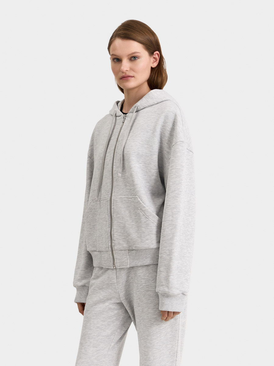 

Худи Лима укороченное, Серый меланж