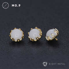 Amulet White Jade PVD Yellow