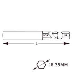 Держатель магнитный 100мм Impact(ударный) S2 1шт SGS 63100H1/4-iB