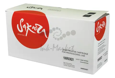 Картридж Sakura 106R03621 для XEROX, черный, 8500 к.