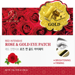 HANIxHANI Гидрогелевые патчи для глаз с экстрактом розы и коллоидным золотом Red Intensive Rose & Gold Eye Patch  60шт