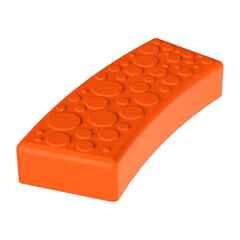 Крышка кругового поворота стены оранжевая для GigaBloks