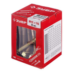 ЗУБР М12 х 115 мм, 25 шт, клиновой анкер (302032-12-115)