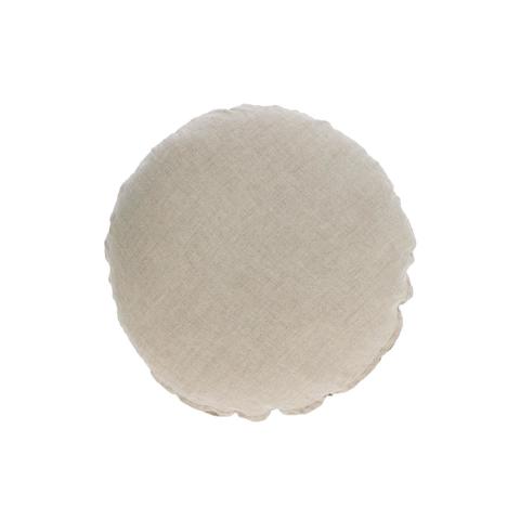 Чехол для подушки Tamanne из 100% льна бежевого цвета Ø 45 см