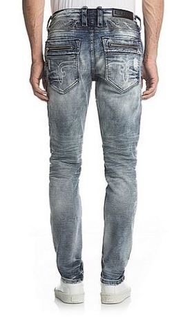 Rock Revival | Джинсы мужские LEAN S210 SKINNY MOTO RP2132S210 сзади