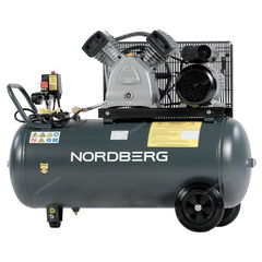 NORDBERG (NCP100/420) Компрессор поршневой с ременной передачей 380В, ресивер 100л, 420л/мин