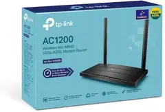 TP-Link Archer VR400 Гигабитный Wi-Fi роутер AC1200 с модемом VDSL/ADSL, LAN 3x1Гбит/с, WAN/LAN 1x1Гбит/с, порт RJ11
