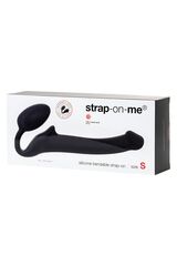 Черный безремневой страпон Silicone Bendable Strap-On S - 