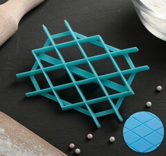 Печать для марципана и теста 12,5х9,3 см "Решетка крупная"
