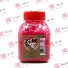 Тонер БУЛАТ s-Line TK-580 для Kyocera FS-C5150, ECOSYS P6021 (Пурпурный, банка 50 г)
