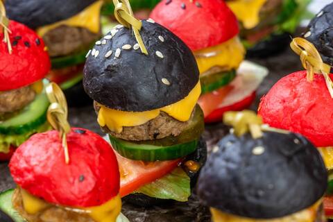 Сет нано бургеров со свининой и с говядиной, 30 шт.