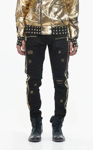 The Saints Sinphony | Джинсы мужские BLACK AND GOLD RACER JEANS TSG324 перед