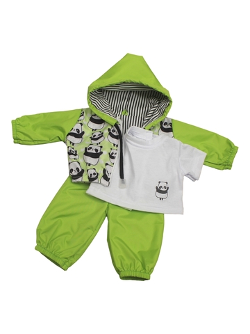 Костюм плащевка принт - Зеленый. Одежда для кукол, пупсов и мягких игрушек.