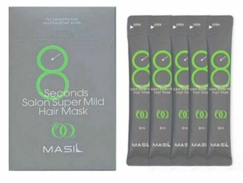 Набор масок для ослабленных волос MASIL 8SECONDS SALON SUPER MILD HAIR MASK STICK POUCH (8мл*20шт)