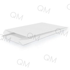 Пакет бумажный с плоским V-дном 10+4*22 cм 45г/м2 белый, 4500шт