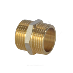 Ниппель латунь никель Ду 25 (1") НР 9022 ГОСТ 32585-2013 Aquasfera 9022-03