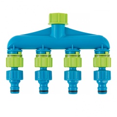 Разветвитель четырехканальный, пластиковый Palisad Luxe