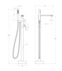 Cezares COMFORT-VDP-01 COMFORT-VDP-01 Напольный смеситель для ванны, хром