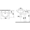 Jika 8.1427.4.000.104.5 LYRA  EUROLINE раковина мини 650x520, 1 отверстие под смеситель